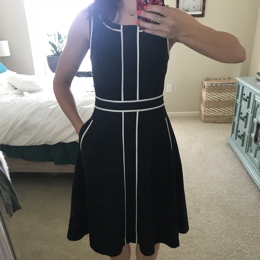 ModCloth Navy Blue A Line Dress with pockets!! S